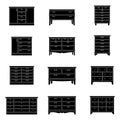 Set of chests of drawers, vector illustration