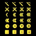 Set of chevrons for characters in games