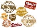 Set of chicken stamp