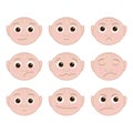 Set Child Emotions Royalty Free Stock Photo