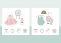 A set of childrens posters, height, weight, date of birth. Invitations, cards, nursery decor