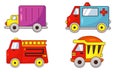 Set of children\'s toys transport, cars