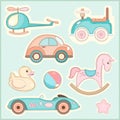 Set of children's toys Royalty Free Stock Photo