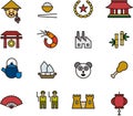 Set of China related icons