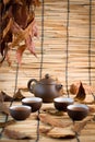 Set of China tea background. Royalty Free Stock Photo