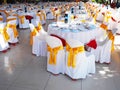 Set of Chinese banquet at wedding celebration in Thailand Royalty Free Stock Photo