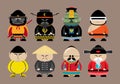 Set of chinese cartoon