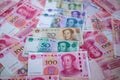 Set of Chinese currency money yuan renminbi Royalty Free Stock Photo