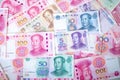 Set of Chinese currency money yuan renminbi Royalty Free Stock Photo