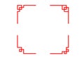 Set of Chinese line corner in classic style vector