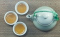 Set of chinese tea cup and tea pot Royalty Free Stock Photo