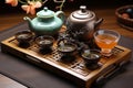 Set of Chinese tea ready to be served during festives