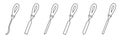 A set of chisel. Carpentry tool icon collection. Carpentry tools thin line