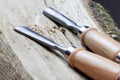 Set of chisels. Set of wood carving tools.Instruments for wood carving.Woodworking tools. Tools for Carving
