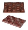 Set of Chocolate Bars, isolated on transparent background Royalty Free Stock Photo
