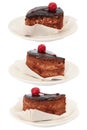 Set of chocolate cake Royalty Free Stock Photo