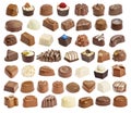 Set of chocolate candie Royalty Free Stock Photo