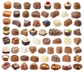 Set of chocolate candie Royalty Free Stock Photo