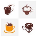Set of Chocolate Drink logo design vector illustration, Creative Chocolate logo design concept template, symbols icons Royalty Free Stock Photo