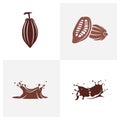 Set of Chocolate logo design vector illustration, Creative Chocolate logo design concept template, symbols icons Royalty Free Stock Photo