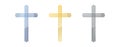 Set christian cross icon. Symbol of Christianity on a white background. Vector illustration Royalty Free Stock Photo