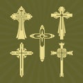 A set of Christian crosses.