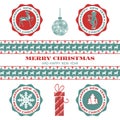 Set of Christmas badges Royalty Free Stock Photo