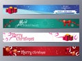 Set of christmas banner vector illustration Royalty Free Stock Photo