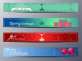 Set of christmas banner vector illustration Royalty Free Stock Photo