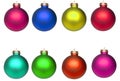 Set Christmas baubles isolated Royalty Free Stock Photo