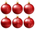 Set of Christmas baubles Royalty Free Stock Photo