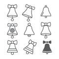 Set of Christmas bell icons