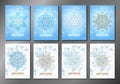 Set of Christmas brochures. New Year greeting cards. Vector eps10