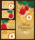 Set of Christmas cards Royalty Free Stock Photo