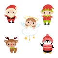 Set of christmas characters Royalty Free Stock Photo