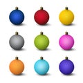 A set of Christmas decorations. Christmas balls. Royalty Free Stock Photo