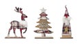 Set of Christmas decorative elements isoalted on white background,Clipping path included