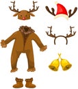 Set of Christmas deer costume