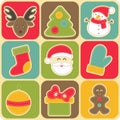 Set of Christmas design elements for babies. Royalty Free Stock Photo