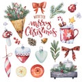 Set of christmas details Royalty Free Stock Photo