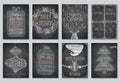 Set of Christmas emblems - Chalkboard. Royalty Free Stock Photo