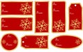 Set of Christmas Gift Tags Royalty Free Stock Photo