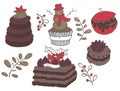 Set of Christmas goodies. Very delicious Royalty Free Stock Photo