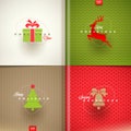 Set of Christmas greeting design