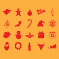 A set of christmas icons illustration.. Vector illustration decorative background design Royalty Free Stock Photo