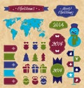 Set Christmas Infographic design elements, group l Royalty Free Stock Photo