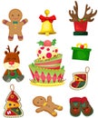 Set of christmas items Royalty Free Stock Photo