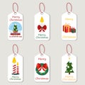 Set of Christmas label templates. Gift tags for Christmas. Royalty Free Stock Photo