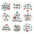 Set of Christmas lettering