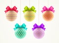 Set of Christmas multicolored baubles Royalty Free Stock Photo
